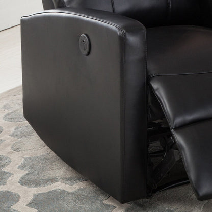 Petit fauteuil de lecture inclinable électrique AC Pacific Modern en similicuir