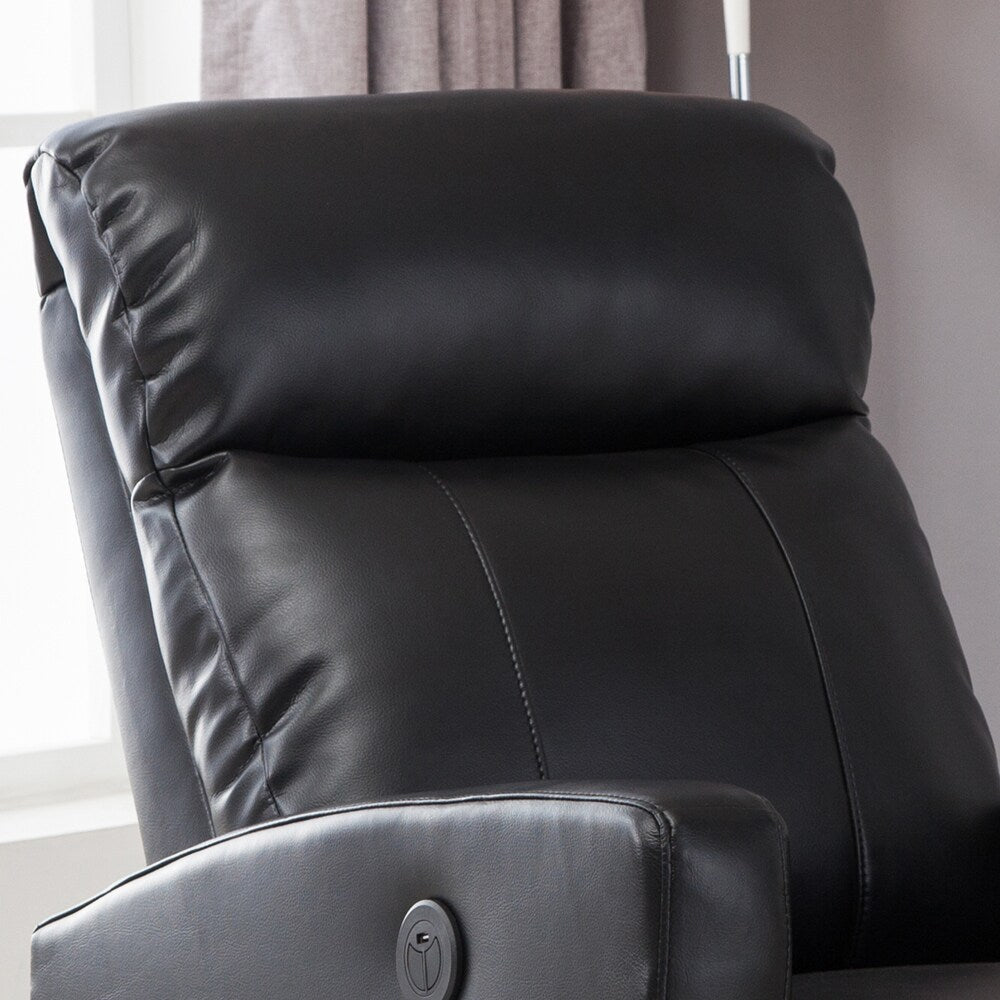 Petit fauteuil de lecture inclinable électrique AC Pacific Modern en similicuir