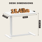 FunniHomi 28/32 Table de lit mobile à hauteur réglable avec roulettes, blanc/noir, pour ordinateur portable, pour lit et canapé