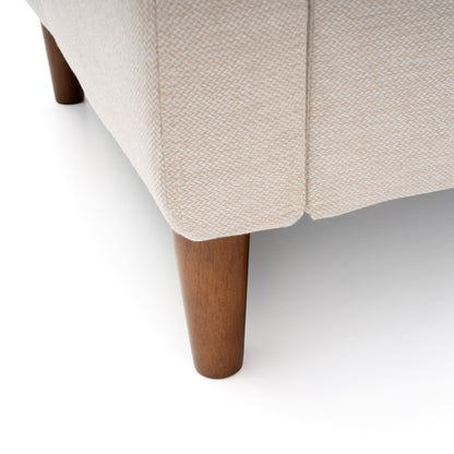 Canapé capitonné moderne ADAIR en lin avec poches pour accoudoirs par Crown Comfort