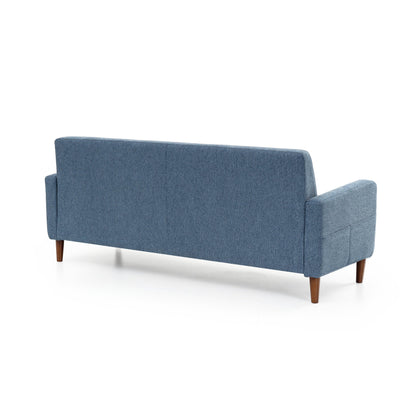 Canapé capitonné moderne ADAIR en lin avec poches pour accoudoirs par Crown Comfort
