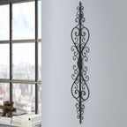 Décoration murale en métal à volutes noires ADECO pour salon