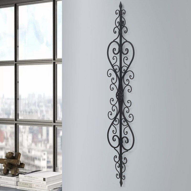 Décoration murale en métal à volutes noires ADECO pour salon