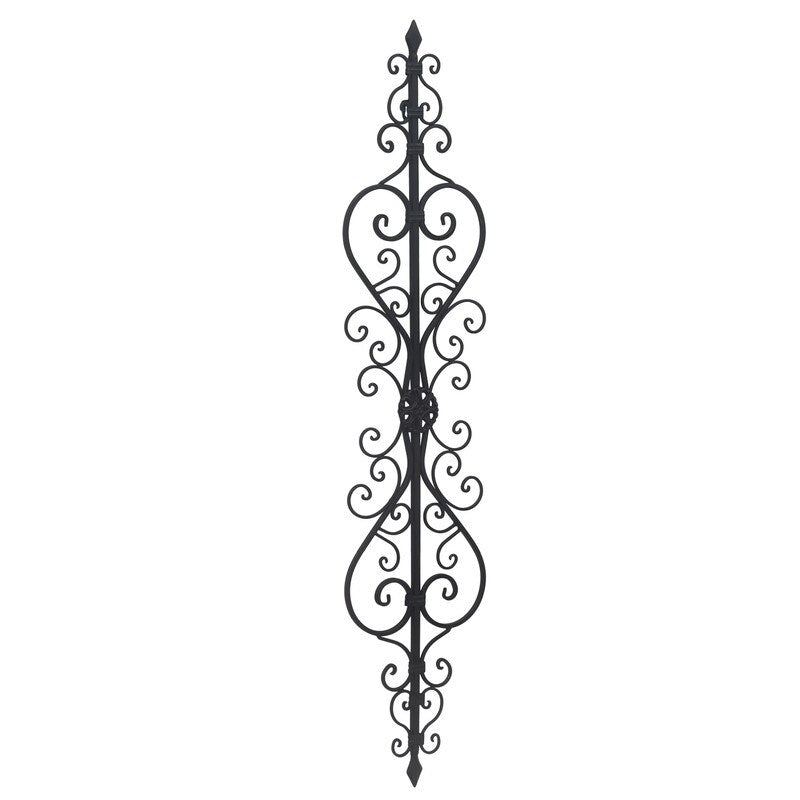 Décoration murale en métal à volutes noires ADECO pour salon