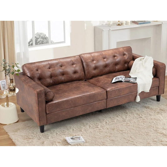Canapé moderne du milieu du siècle AECOJOY 84.2 avec 2 coussins traversins
