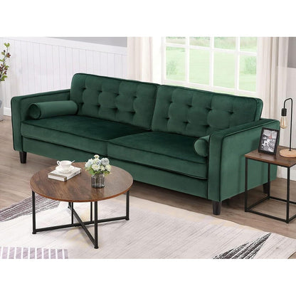 Canapé moderne du milieu du siècle AECOJOY 84.2 avec 2 coussins traversins