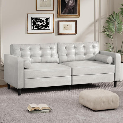 Canapé moderne du milieu du siècle AECOJOY 84.2 avec 2 coussins traversins