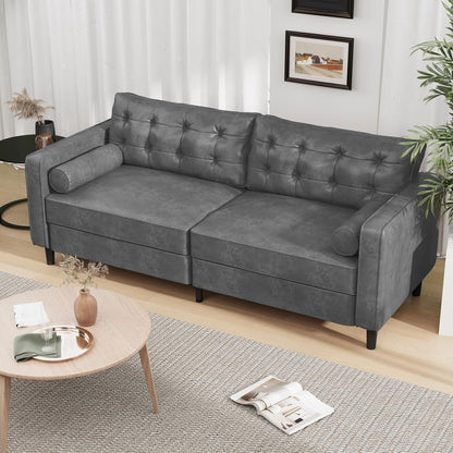 Canapé moderne du milieu du siècle AECOJOY 84.2 avec 2 coussins traversins