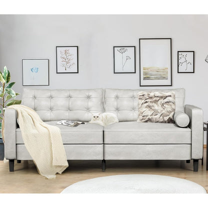 Canapé moderne du milieu du siècle AECOJOY 84.2 avec 2 coussins traversins