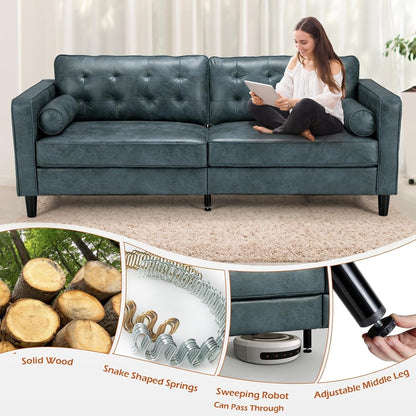 Canapé moderne du milieu du siècle AECOJOY 84.2 avec 2 coussins traversins
