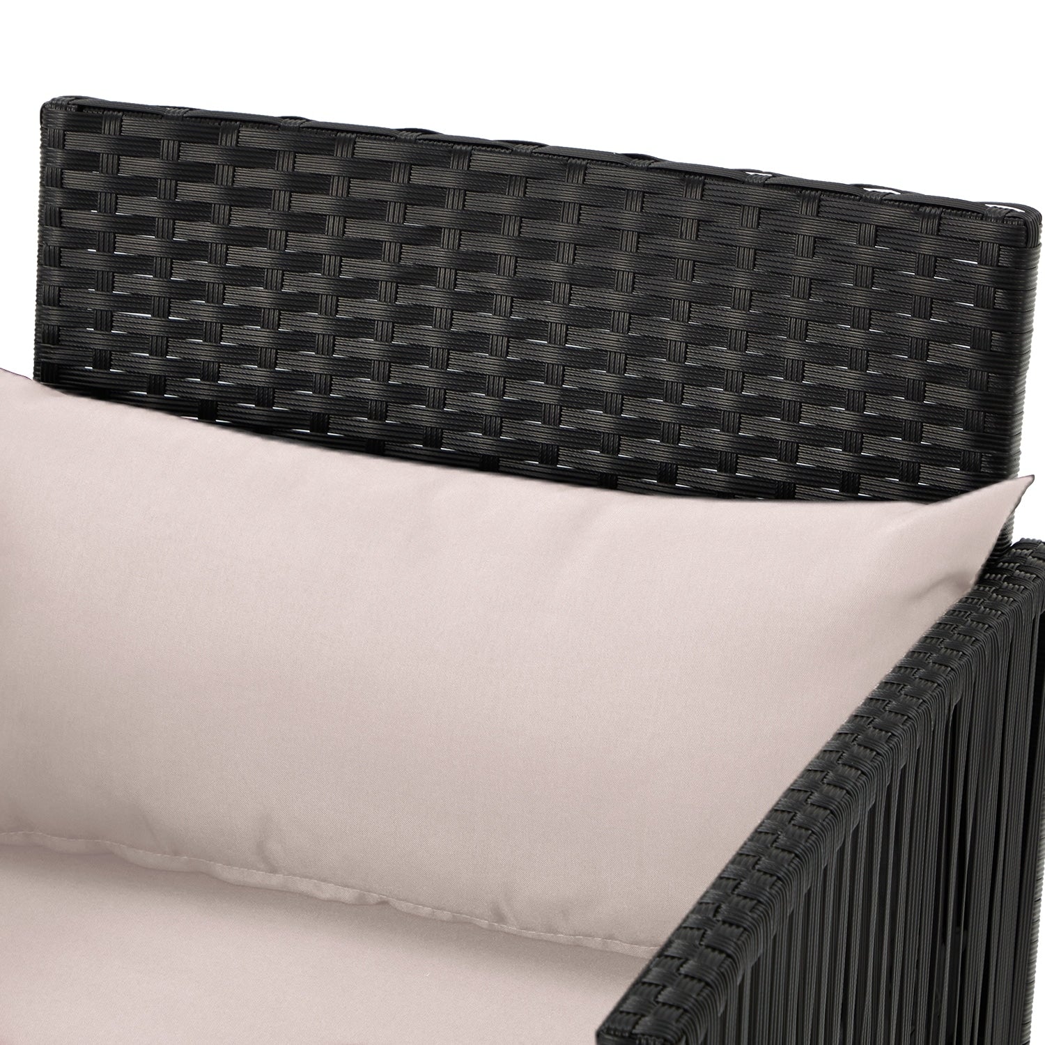 Ensemble de bar de patio en osier AVAWING 3 pièces avec housse de coussin supplémentaire