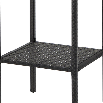 Ensemble de bar de patio en osier AVAWING 3 pièces avec housse de coussin supplémentaire