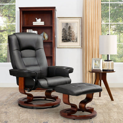 Fauteuil inclinable AVAWING avec ottoman pivotant