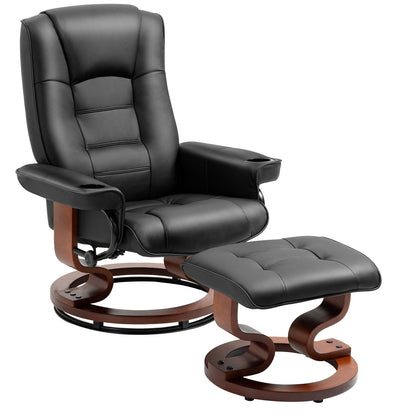 Fauteuil inclinable AVAWING avec ottoman pivotant