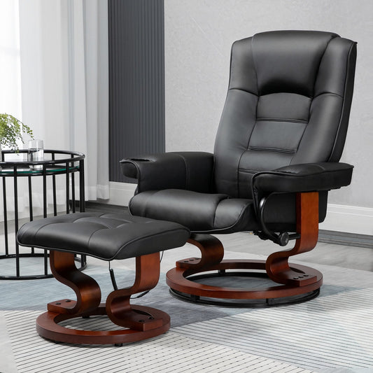 Fauteuil inclinable AVAWING avec ottoman, massage par vibrations et pivot