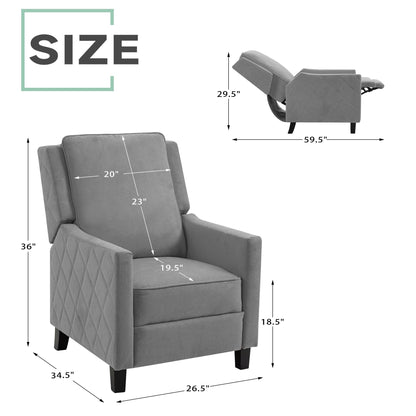 AVAWING Lot de 2 fauteuils inclinables à dossier relevable Fauteuil à oreilles en lin