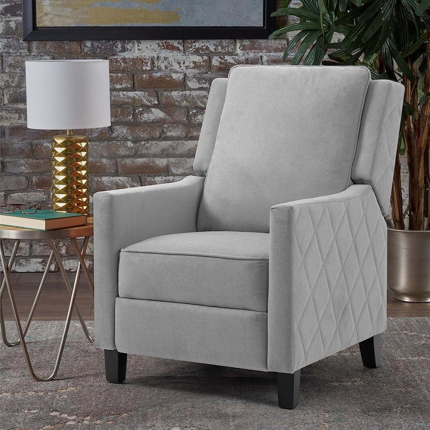 AVAWING Lot de 2 fauteuils inclinables à dossier relevable Fauteuil à oreilles en lin