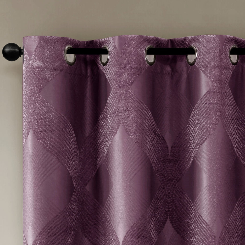Rideau occultant total en jacquard tricoté SunSmart Abel Ogee