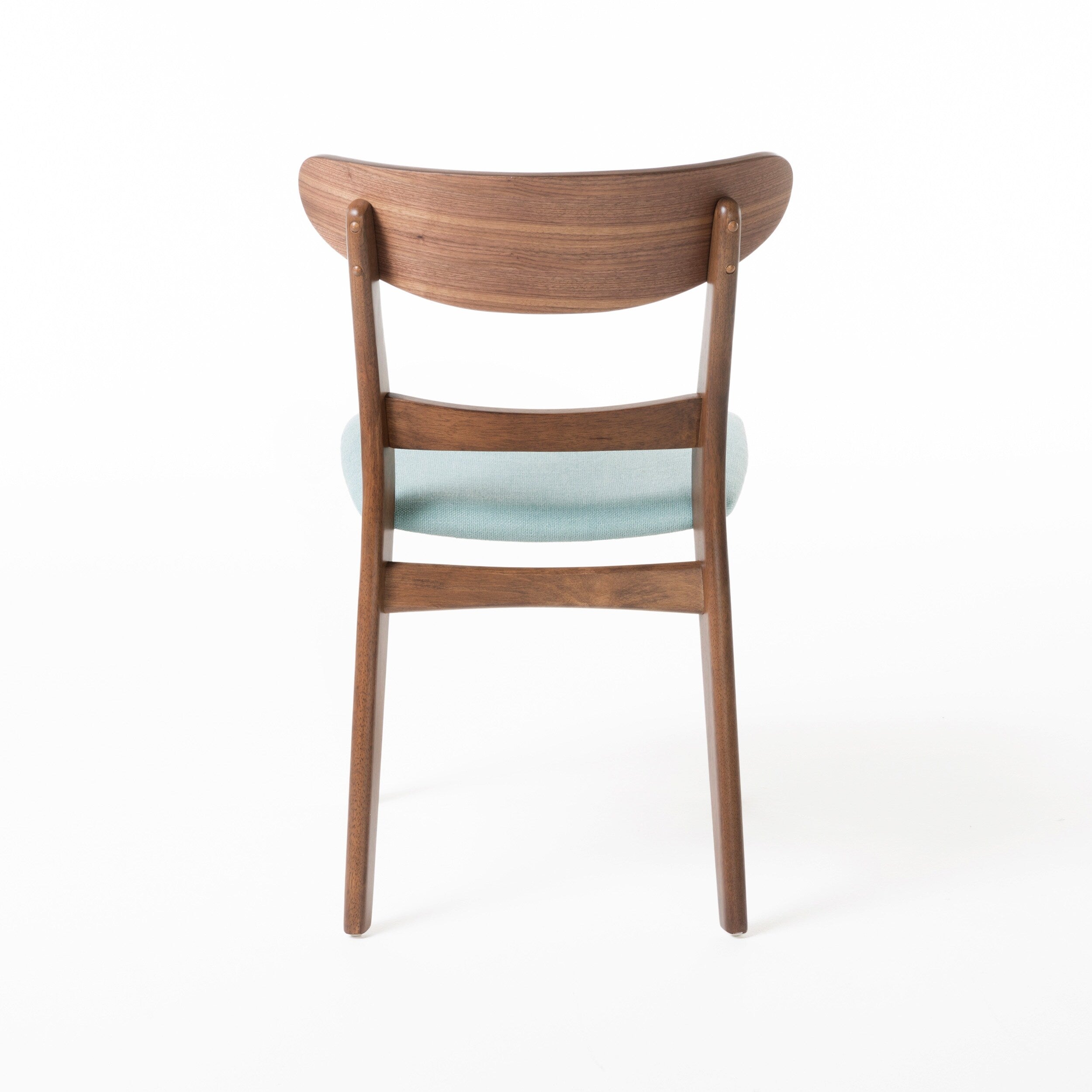 Chaise de salle à manger Abrielle en bois d'hévéa rembourrée, style milieu de siècle, par Christopher Knight Home (lot de 2)