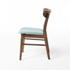 Chaise de salle à manger Abrielle en bois d'hévéa rembourrée, style milieu de siècle, par Christopher Knight Home (lot de 2)