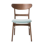 Chaise de salle à manger Abrielle en bois d'hévéa rembourrée, style milieu de siècle, par Christopher Knight Home (lot de 2)