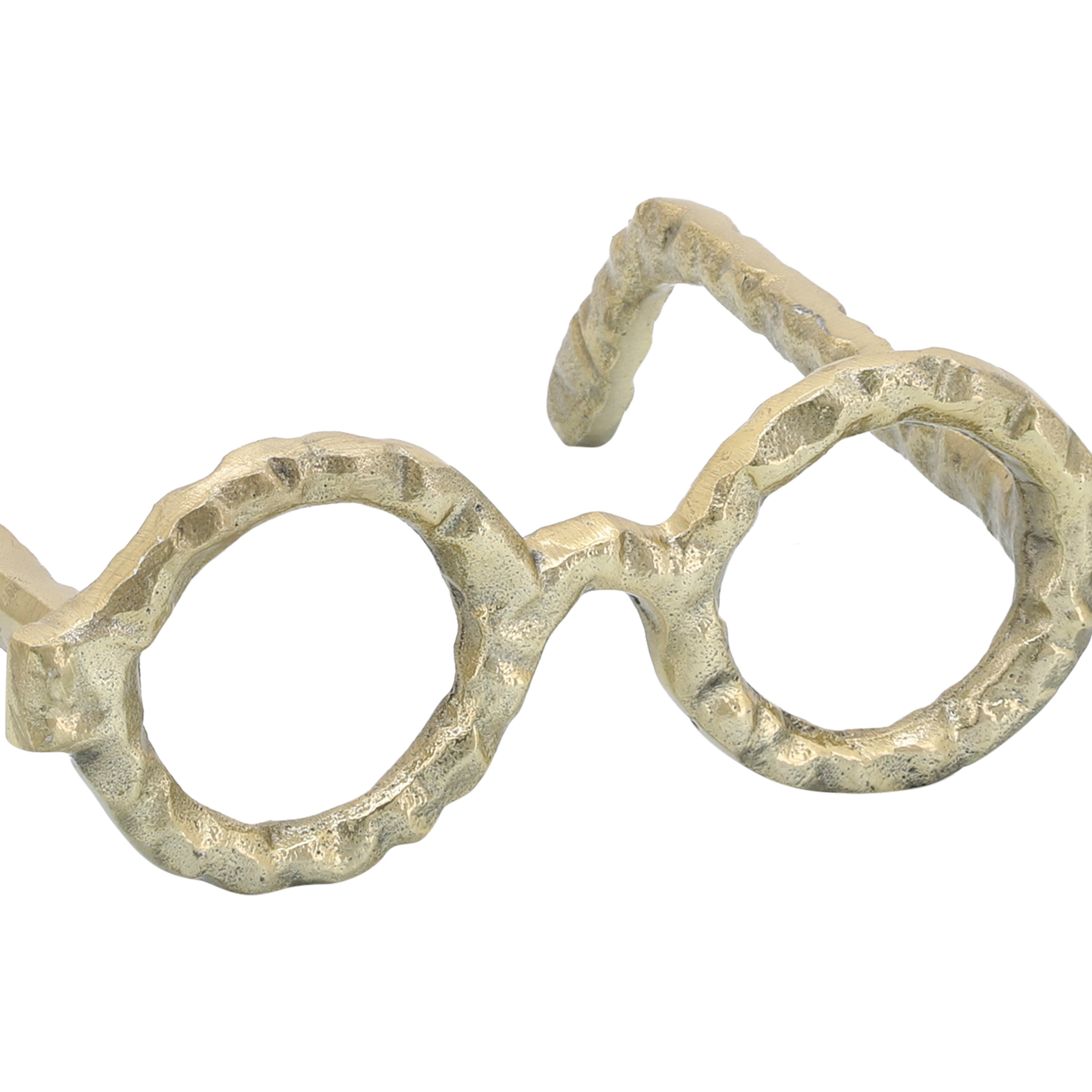 Sagebrook Home Sculpture abstraite moderne en métal et verres en aluminium, objet décoratif
