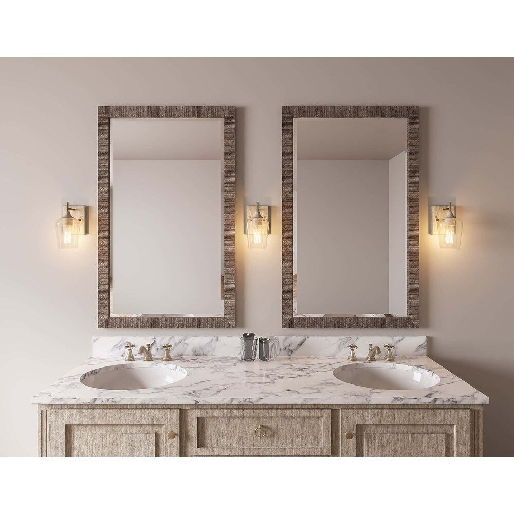 Lot de 2 appliques murales modernes en verre de style ferme, certifiées UL