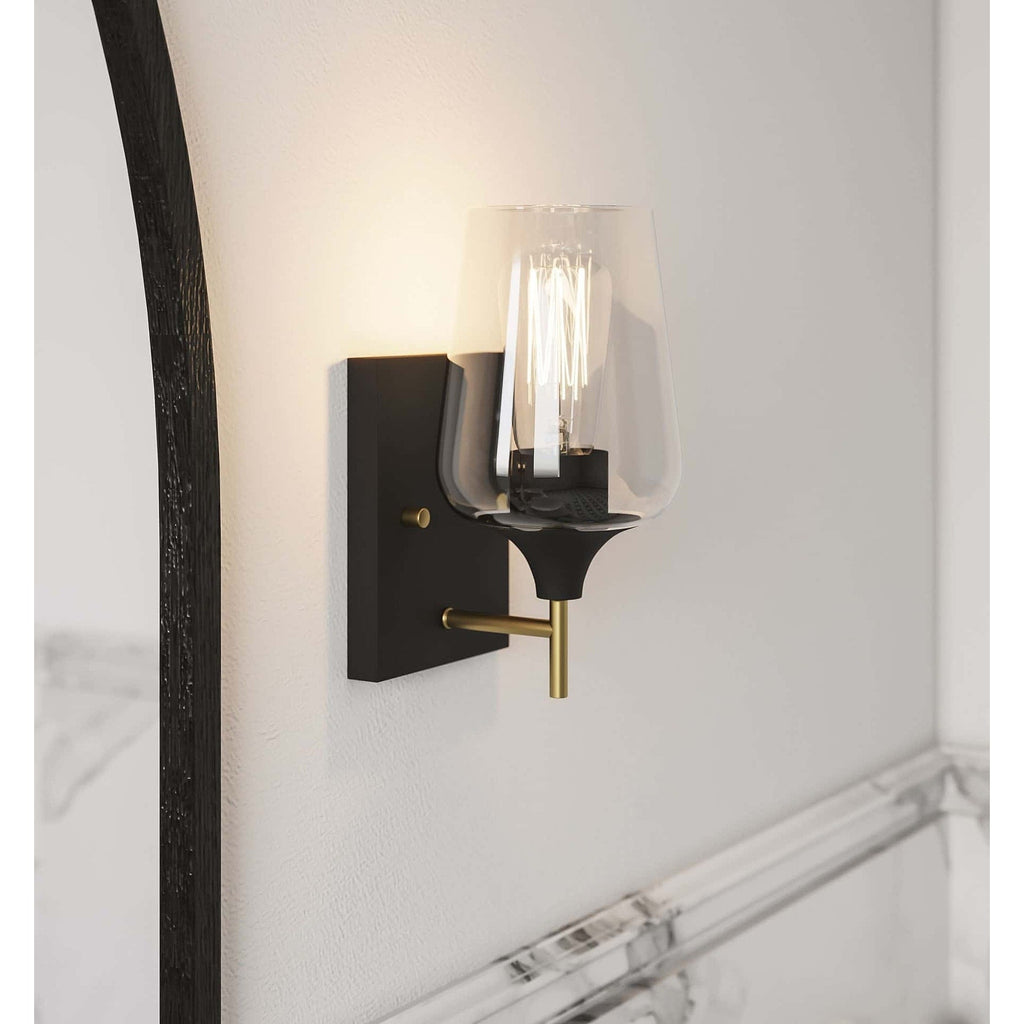 Lot de 2 appliques murales modernes en verre de style ferme, certifiées UL