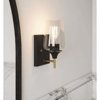 Lot de 2 appliques murales modernes en verre de style ferme, certifiées UL