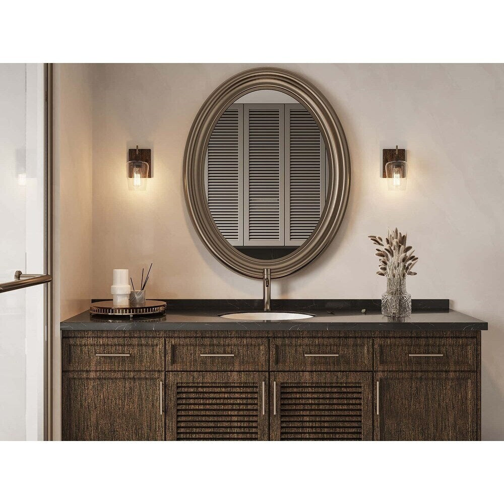 Lot de 2 appliques murales modernes en verre de style ferme, certifiées UL