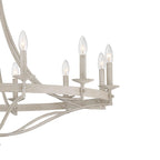 Lustre Fidenza à 12 lumières, style Empire, style ferme moderne, avec roue de chariot et UL - D40'' * H135''