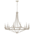 Lustre Fidenza à 12 lumières, style Empire, style ferme moderne, avec roue de chariot et UL - D40'' * H135''