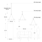 Lustre Acroma Farmhouse à 12 lumières, 40 po, en forme de roue de chariot, certifié UL - 40 po P x 138 po H