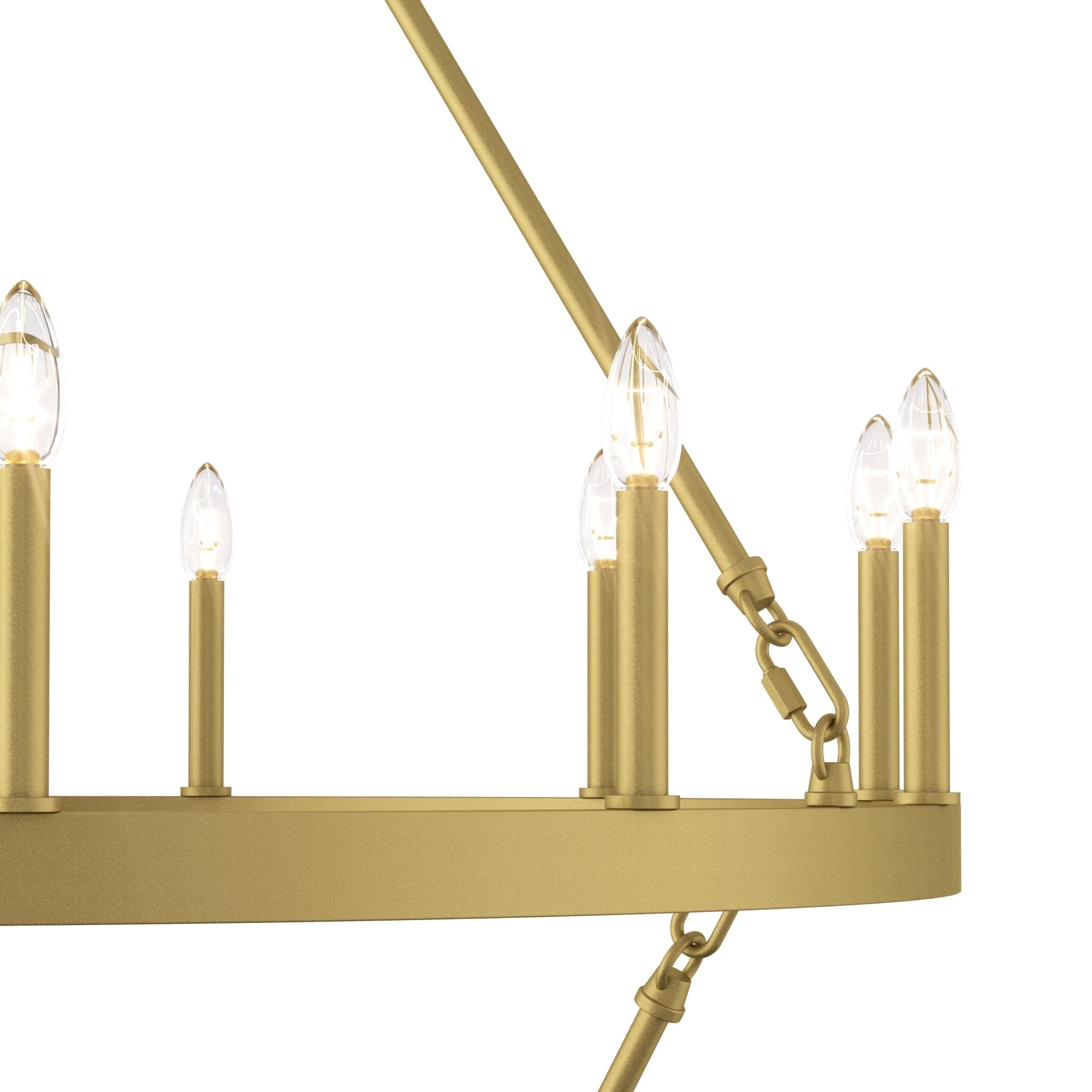 Lustre rond en forme de roue de chariot de style ferme moderne Acroma à 20 lumières de 40 po avec certification UL