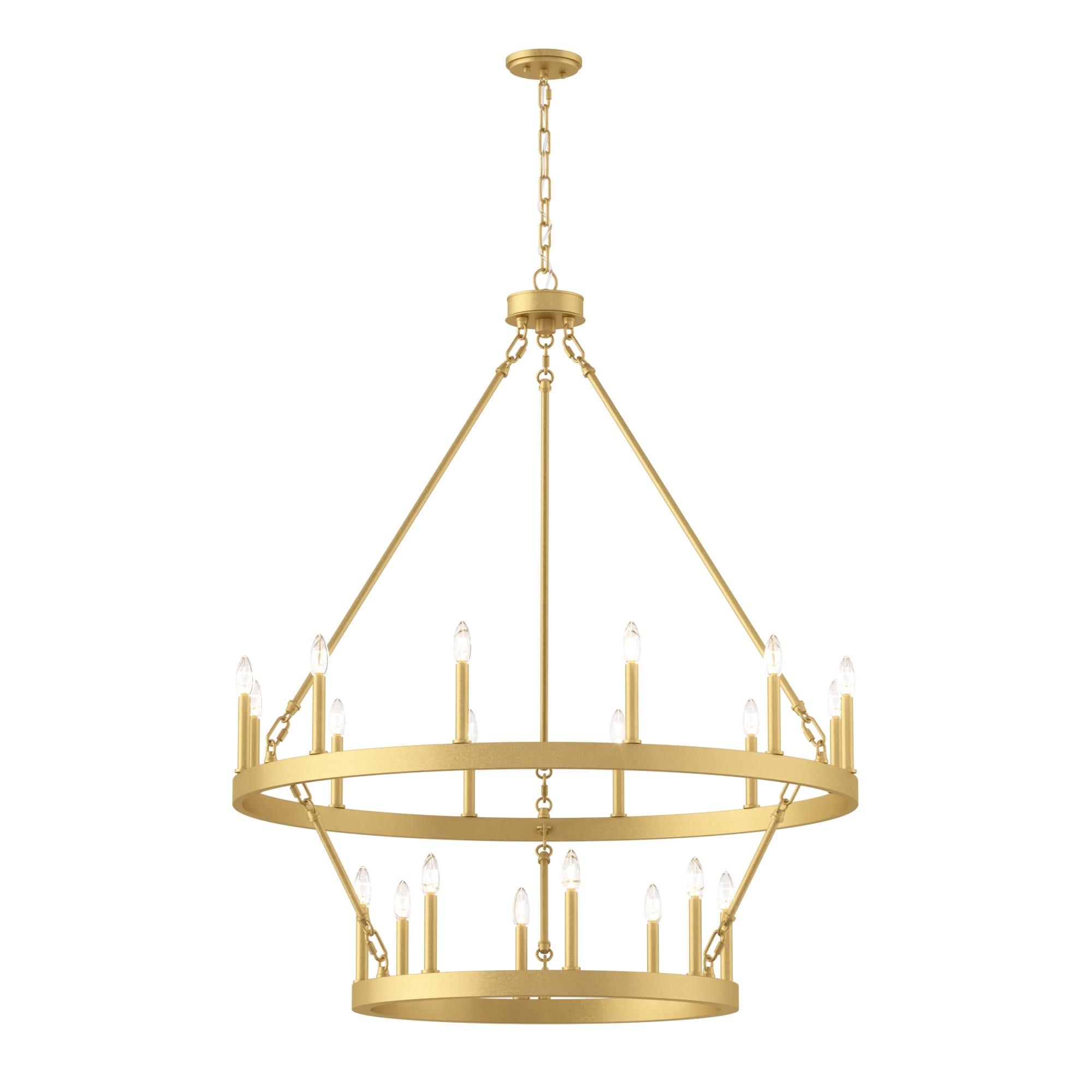 Lustre rond en forme de roue de chariot de style ferme moderne Acroma à 20 lumières de 40 po avec certification UL