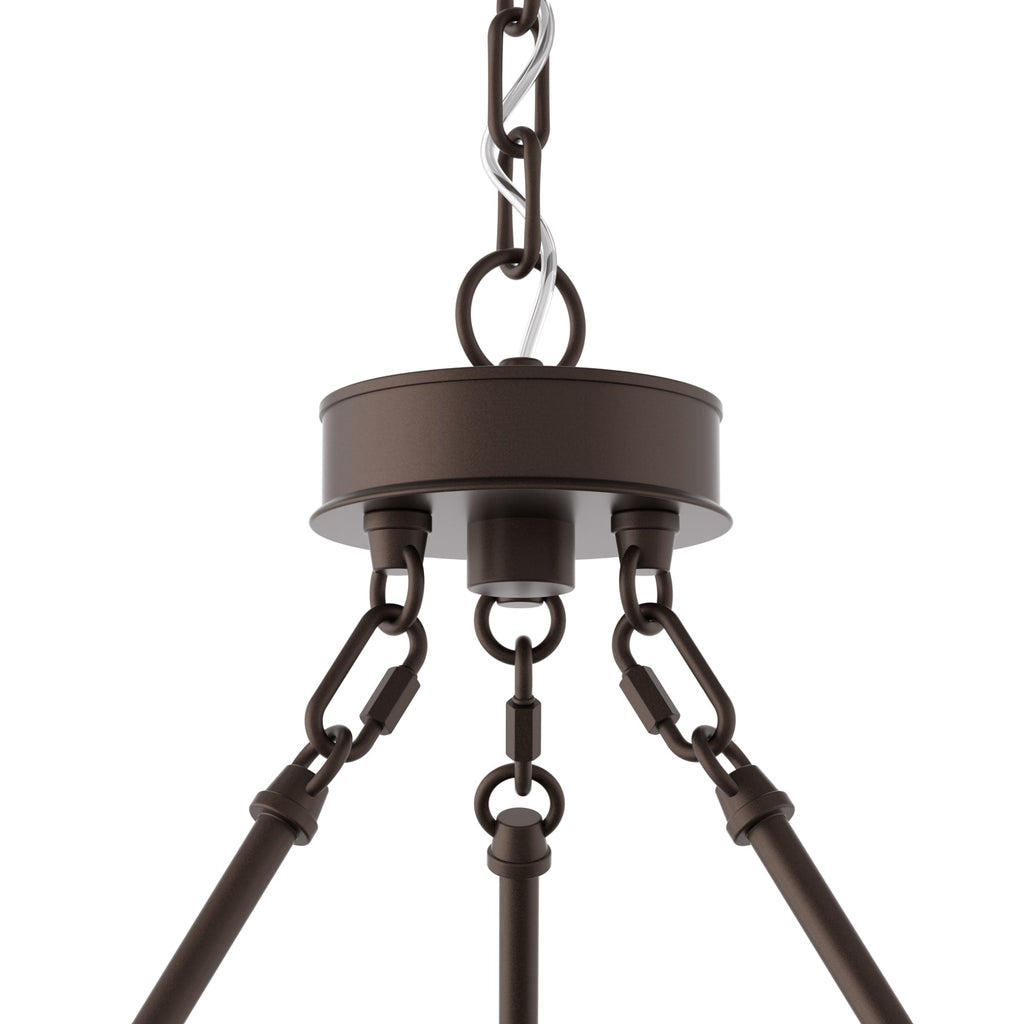 Lustre rond en forme de roue de chariot de style ferme moderne Acroma à 20 lumières de 40 po avec certification UL