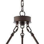 Lustre rond en forme de roue de chariot de style ferme moderne Acroma à 20 lumières de 40 po avec certification UL