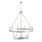 Lustre rond en forme de roue de chariot de style ferme moderne Acroma à 20 lumières de 40 po avec certification UL