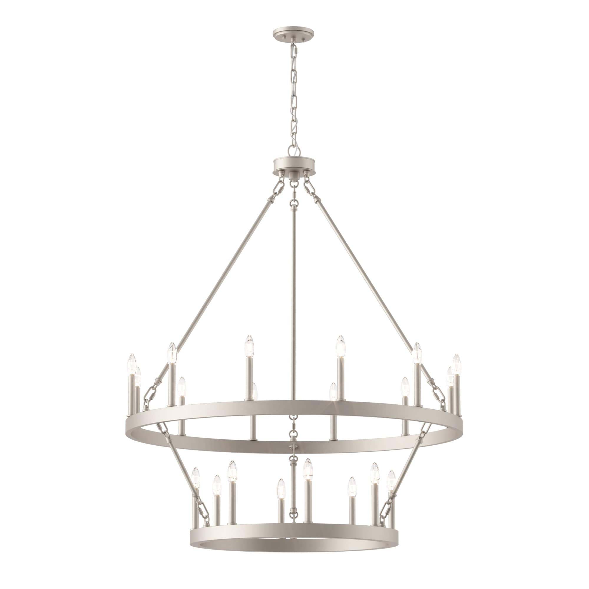 Lustre rond en forme de roue de chariot de style ferme moderne Acroma à 20 lumières de 40 po avec certification UL