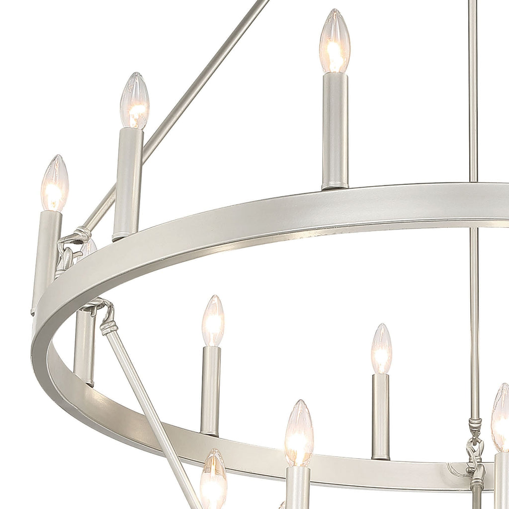 Lustre rond en forme de roue de chariot de style ferme moderne Acroma à 20 lumières de 40 po avec certification UL