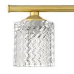 Applique de salle de bain moderne en cristal Acroma à 6 lumières - 45 pouces