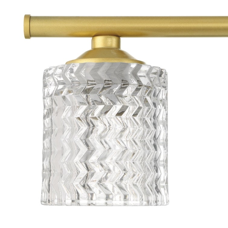 Applique de salle de bain moderne en cristal Acroma à 6 lumières - 45 pouces
