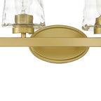 Applique de salle de bain moderne à 6 LED à intensité variable de style milieu du siècle avec verre artistique - 51 pouces