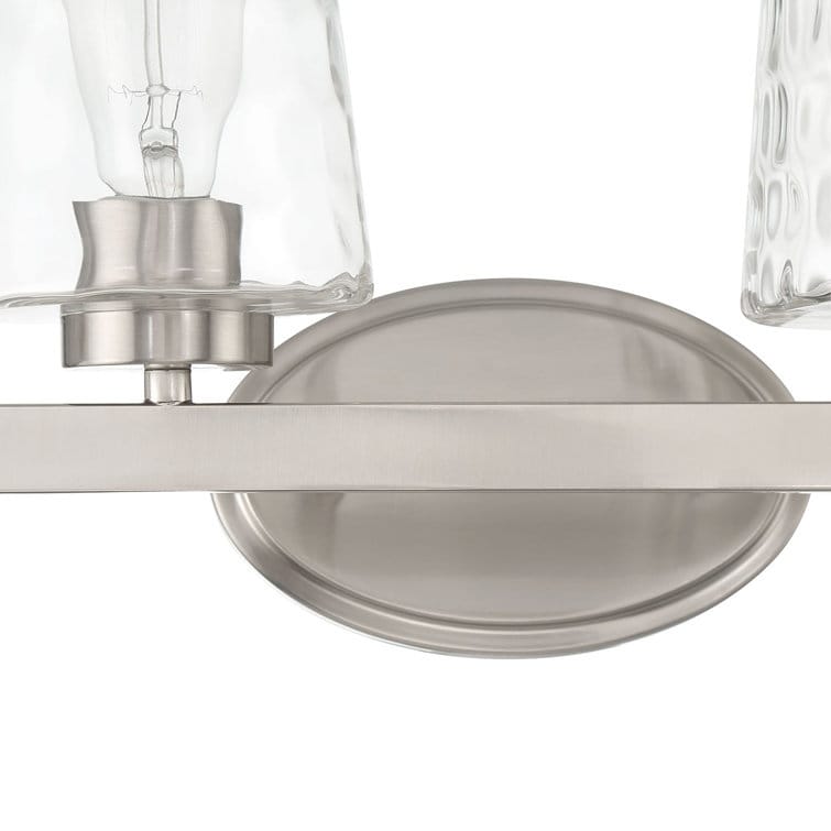 Applique de salle de bain moderne à 6 LED à intensité variable de style milieu du siècle avec verre artistique - 51 pouces