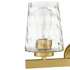 Applique de salle de bain moderne à 6 LED à intensité variable de style milieu du siècle avec verre artistique - 51 pouces