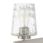 Applique de salle de bain moderne à 6 LED à intensité variable de style milieu du siècle avec verre artistique - 51 pouces