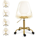 Chaise de bureau pivotante en acrylique à hauteur réglable sans accoudoirs