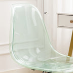 Chaise de bureau pivotante en acrylique à hauteur réglable sans accoudoirs