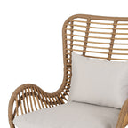 Ensemble de salon de jardin Acuna 3 pièces en osier avec coussins par Christopher Knight Home
