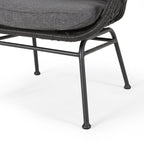 Ensemble de salon de jardin Acuna 3 pièces en osier avec coussins par Christopher Knight Home